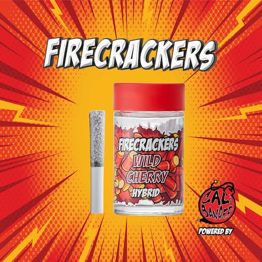 "Firecrackers by Cali Bangers: A delicious, potent cannabis-infused edible, featuring crispy crackers with a rich, flavorful coating. Perfectly dosed for an enjoyable experience with high-quality, indoor-grown cannabis."